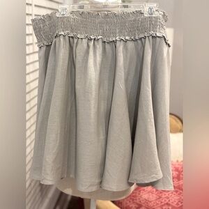 White Birch Mini Skirt Skort. Women’s Sz-3X. Linen Blend | Casual | Gray | NWT